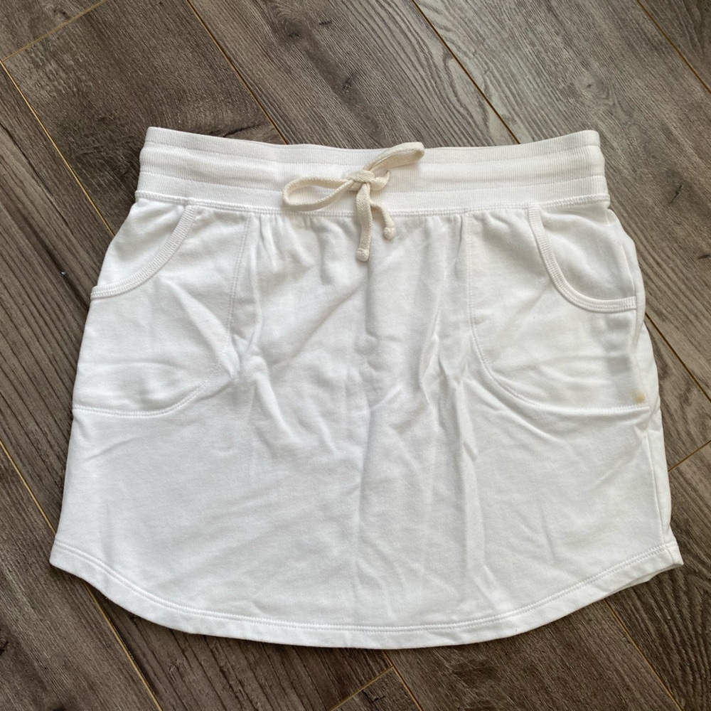 3/$30 Gap white drawstring terry cloth cotton blend mini skirt